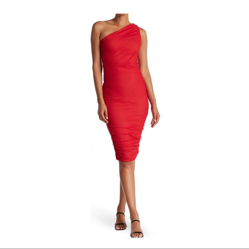 Red one shoulder Love By Design dress